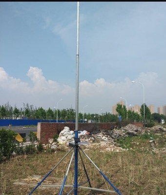 4m ground based telescopic mast photography with wireless control pan-head hard aluminum alloy tube mast