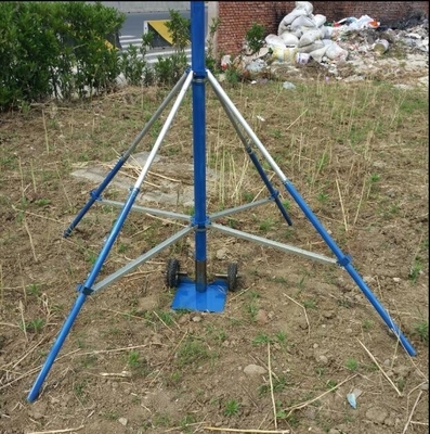 light weight 2mm wall 6063 aluminum tube 6-18m telescopic mast with tripod stand