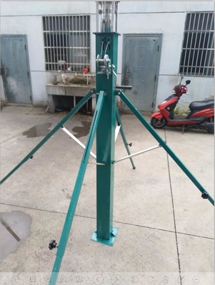 mastê telescopîk rантенналық тірек 35 feet Light weight Push Up or winch telescoping antenna mast with tripod