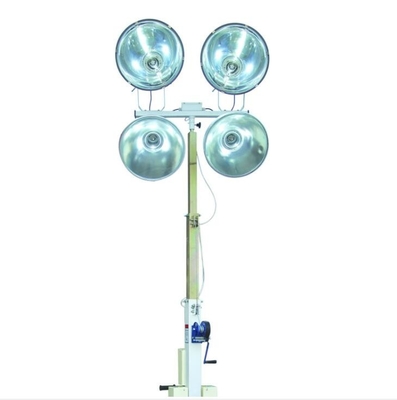 6m winch up telescopic mast lighting tower-ground mounting tripod lighting tower 20ft tower light LED lamp head