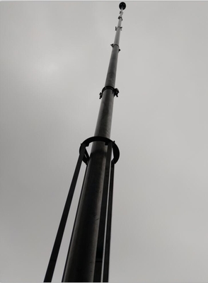6m winch up telescopic mast lighting tower-ground mounting tripod lighting tower 20ft tower light LED lamp head
