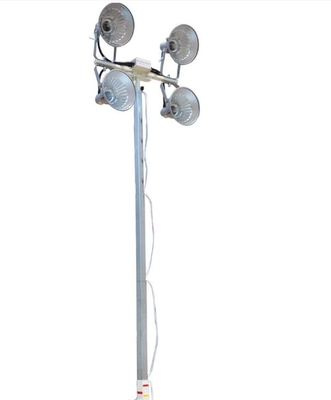 7m portable light tower winch up telescopic mast lighting tower with tripod and trolley