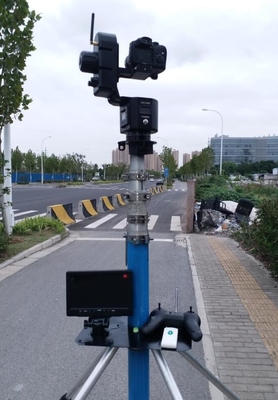 9m endzone camera Aerial Mast Photography system with wireless control pan-head hard aluminum alloy tube mast