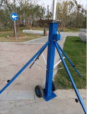 antenna mast  winch up 3--15m telescopic mast 4 legs tripod stand 15kg looad 2mm wall aluminum tube mast