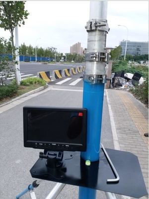 Camera endzone with wireless control pan-head hard aluminum alloy tube mast 5 m ground based telescopic mast photography