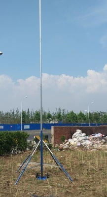 tripod antenna mast 3--15m sectional mast 10kg load aluminum tower hand push erected and winch up