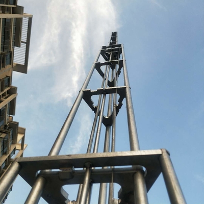 12m telescopic light mast lattice tower steel tower light weight portable lattice tower 40ft high winch up
