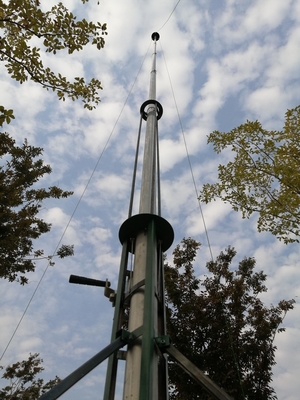 tv antenna mast pole 6m 9m aluminum mast light weight telescoping pole  hand push or winch up