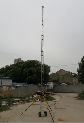 transmission line steel tower 30ft portable telecom tower winch up lattice tower wire guyed  9m 6 sections portable