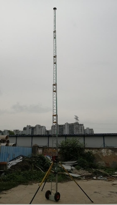 aluminum 60 ft portable telecom tower winch up lattice tower wire guyed 18m  max load 100kg