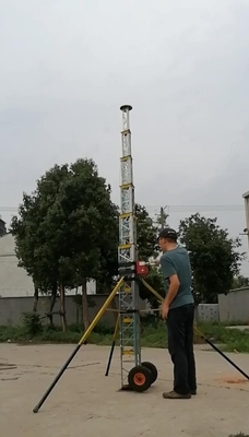 portable tower aluminum  or steel winch up lattice tower wire guyed 15m to 30m max load 80kg