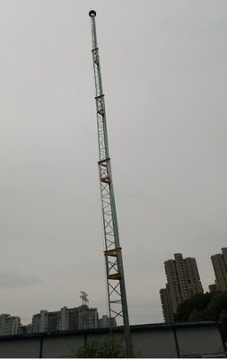 electrical transmission tower 65ft 20m 10 sections telescopic antenna tower lattice tower aluminum light weight