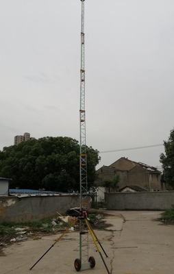 power transmission tower portable self support winch up 40 ft telescopic lattice tower aluminum lattice tower