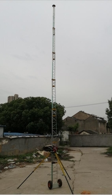 telescoping tower light weight winch up lattice tower 15m to 30m  self-supporting antenna tower aluminum tower