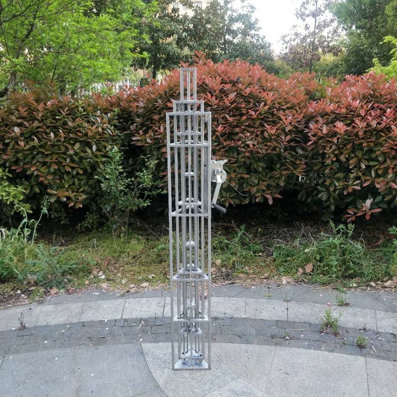 hand winch 15m telescopic antenna tower lattice tower aluminum tower light weight portable 8 sections
